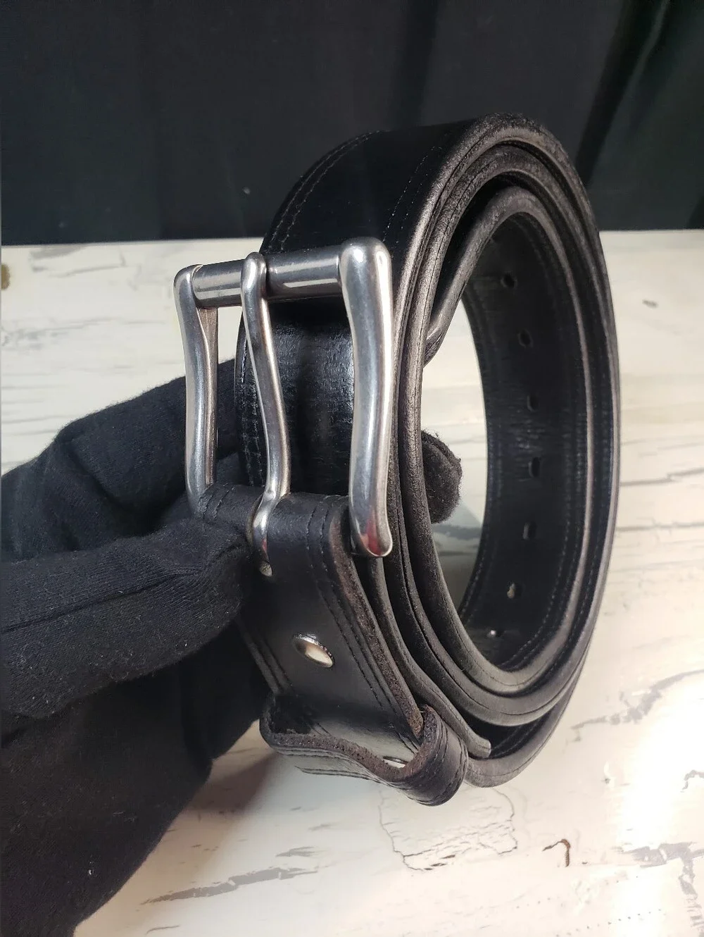 Hank's Belts 'The Montana Bison' Double Layer Function Wear/ All Wear  Belt - 46